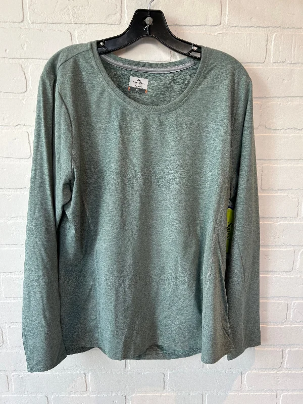 Relaxed-fit long sleeve Green Athletic Top Long Sleeve Crewneck Cmc, Size Xl