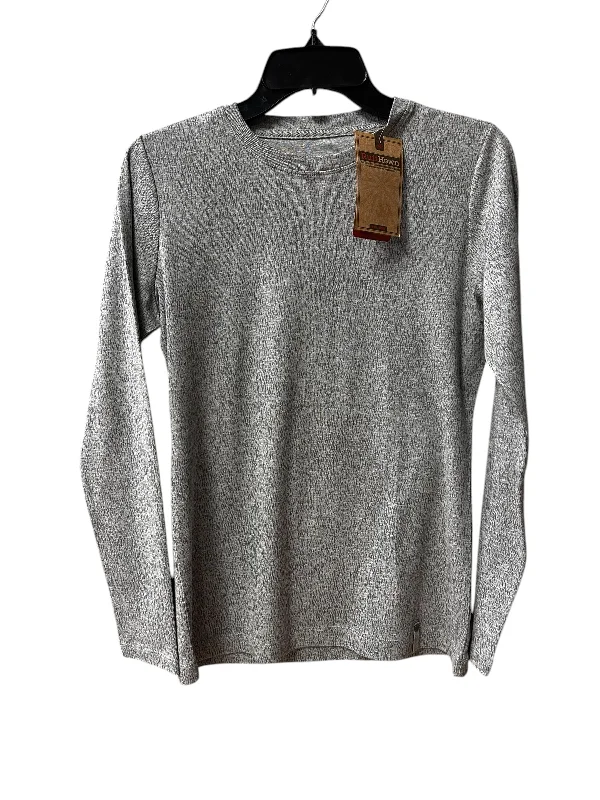 Sporty long sleeve Top Long Sleeve By Ruff Hewn In Grey, Size: M