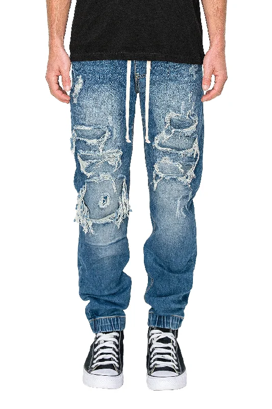 Stretchy jeans Men's Essential Distressed Denim Jogger Jeans