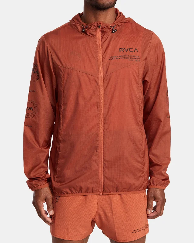 Smart-casual RVCA Runner Lightweight Training Jacket - Terracotta