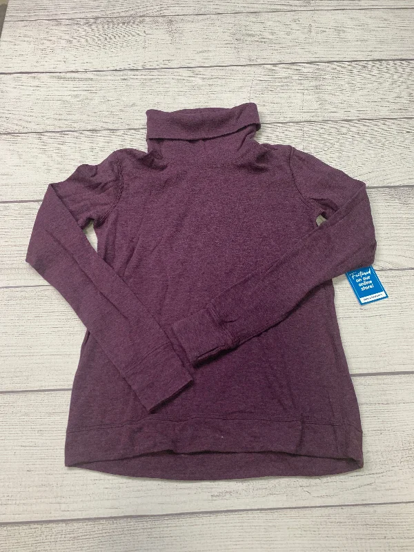 Solid color Purple Athletic Top Long Sleeve Collar Lululemon, Size S