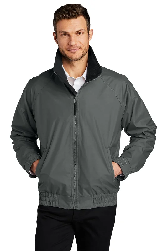 Cozy-layer Port Authority Mens Competitor Wind & Water Resistant Full Zip Jacket - Deep Smoke Grey