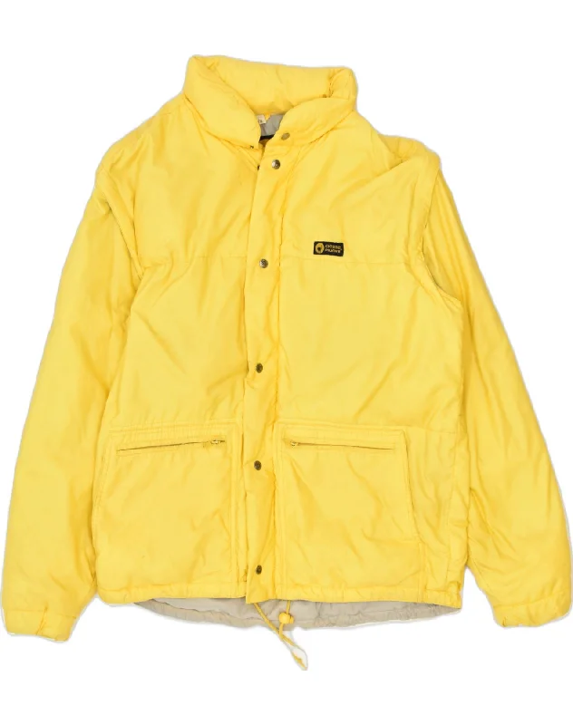 Versatile CIESSE PIUMINI Mens Padded Jacket IT 52/54 Large Yellow