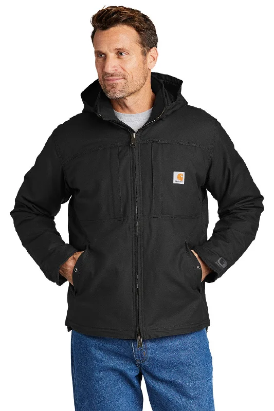 Cozy-layer Carhartt Mens Full Swing Cryder Full Zip Hooded Jacket - Black