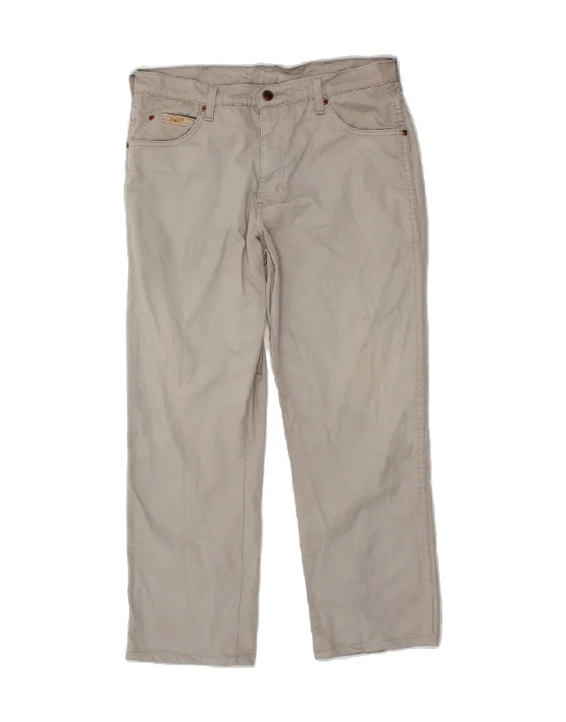 Loose fit WRANGLER Mens Straight Casual Trousers W34 L26 Grey Cotton