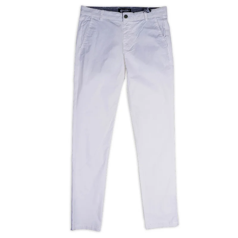 Wide-leg trousers ROYAL BLUE STRETCH TWILL SKINNY PANTS WHITE - W1PT1148