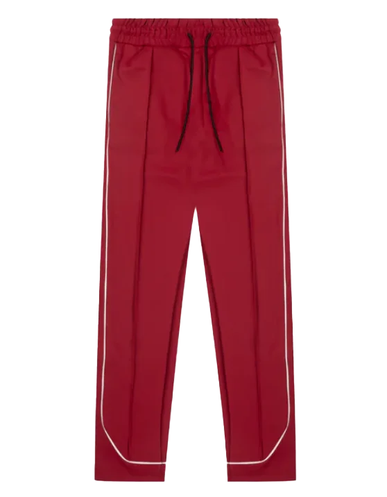 Vintage-inspired RICHIE LE PLEATED TRACK PANTS RED - RLC-429