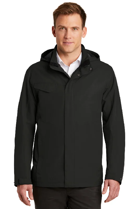 Travel-friendly Port Authority Mens Collective Waterproof Full Zip Hooded Jacket - Deep Black