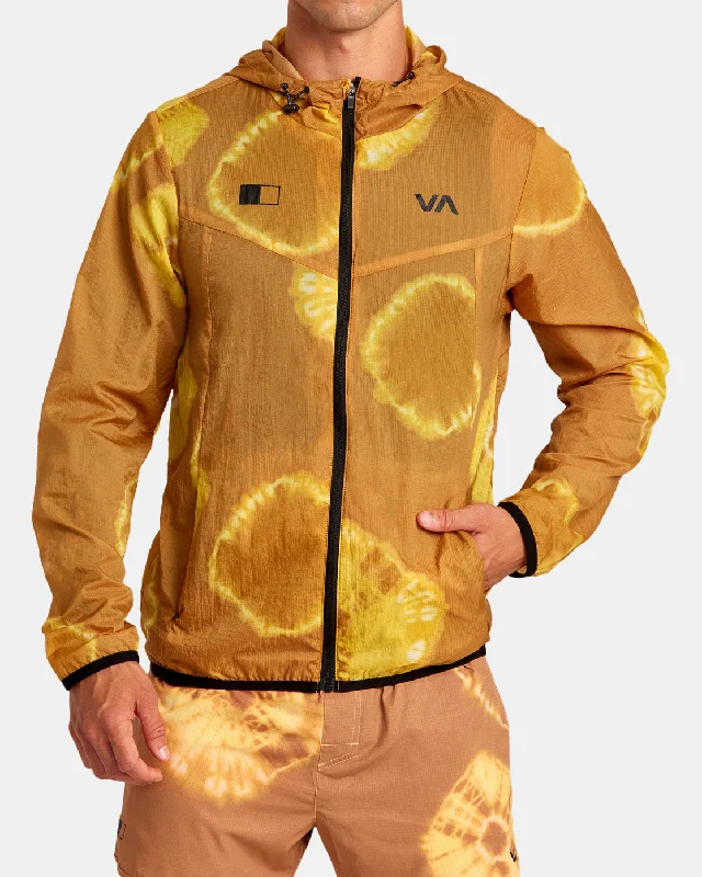 Premium RVCA Runner Lightweight Training Jacket - Gold Tie Dye