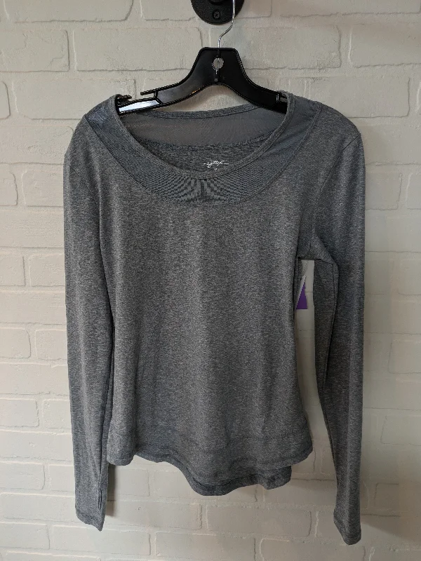 Relaxed fit Grey Athletic Top Long Sleeve Crewneck Gottex, Size M