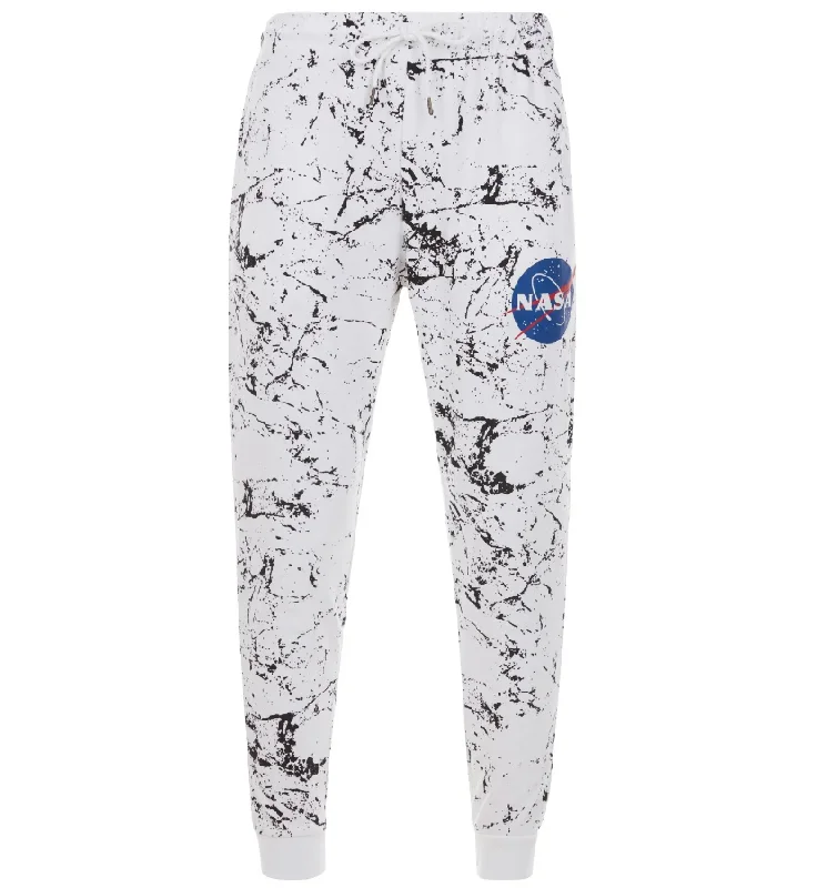 Tapered pants NAVY YARD JOGGER PANTS NASA SPLATTER WHITE NFKB-2221