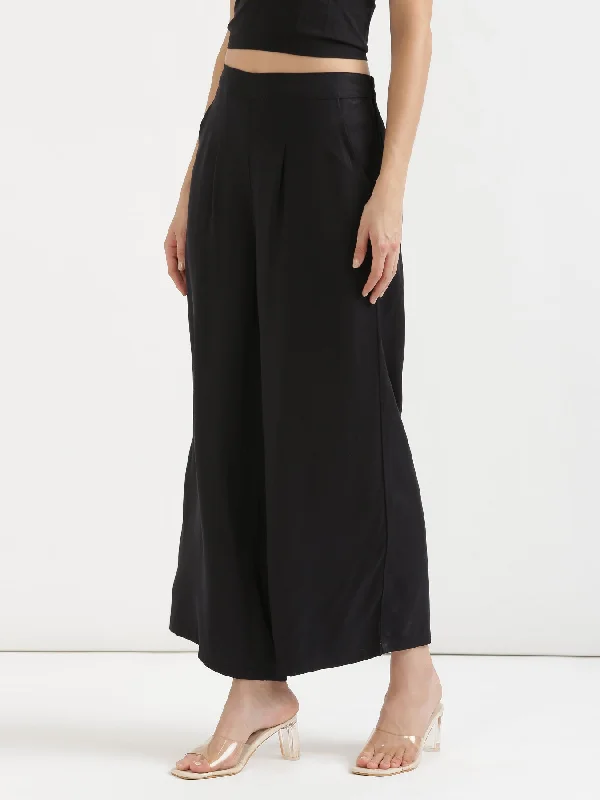 Wide-leg Black Palazzo Pant