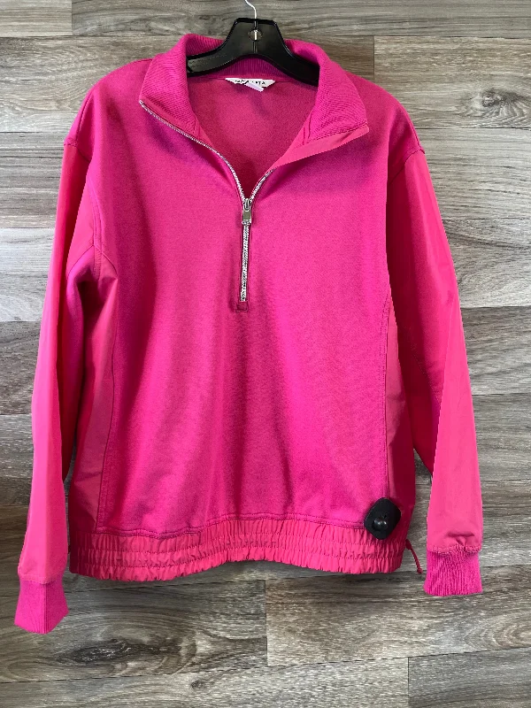 Cotton long sleeve Pink Athletic Top Long Sleeve Crewneck Athleta, Size Petite   S