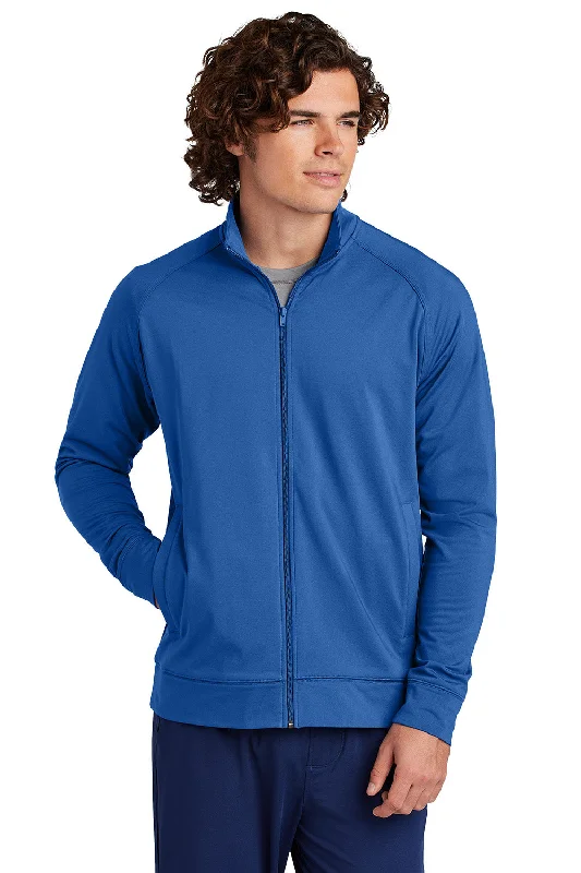 Tech-inspired Sport-Tek Mens Sport-Wick Moisture Wicking Full Zip Cadet Jacket - True Royal Blue - New