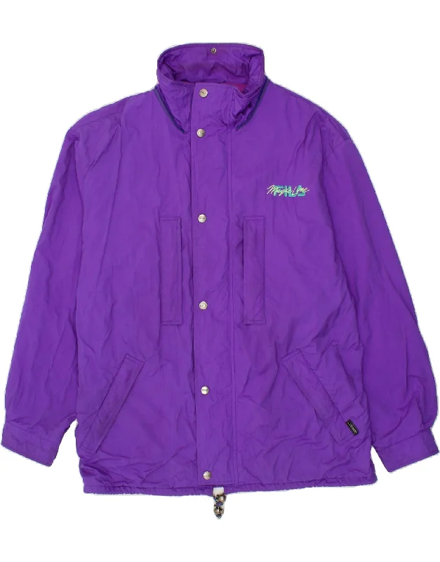 Parka-inspired FILA Mens Windbreaker Jacket IT 54 2XL Purple Polyamide