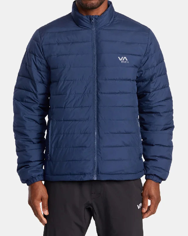 Rugged Packable Puffa Jacket - Army Blue