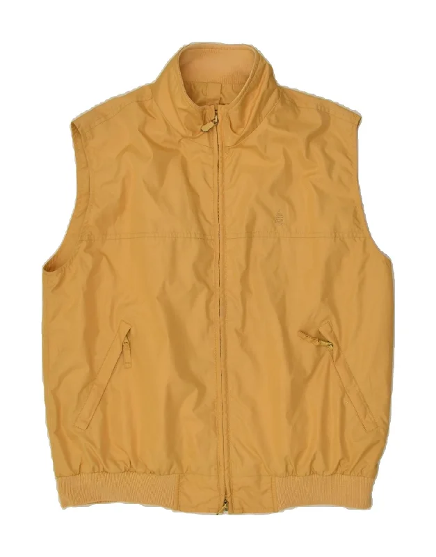 Premium MARINA YACHTING Mens Sleeveless Bomber Jacket IT 50 Large Yellow Polyester