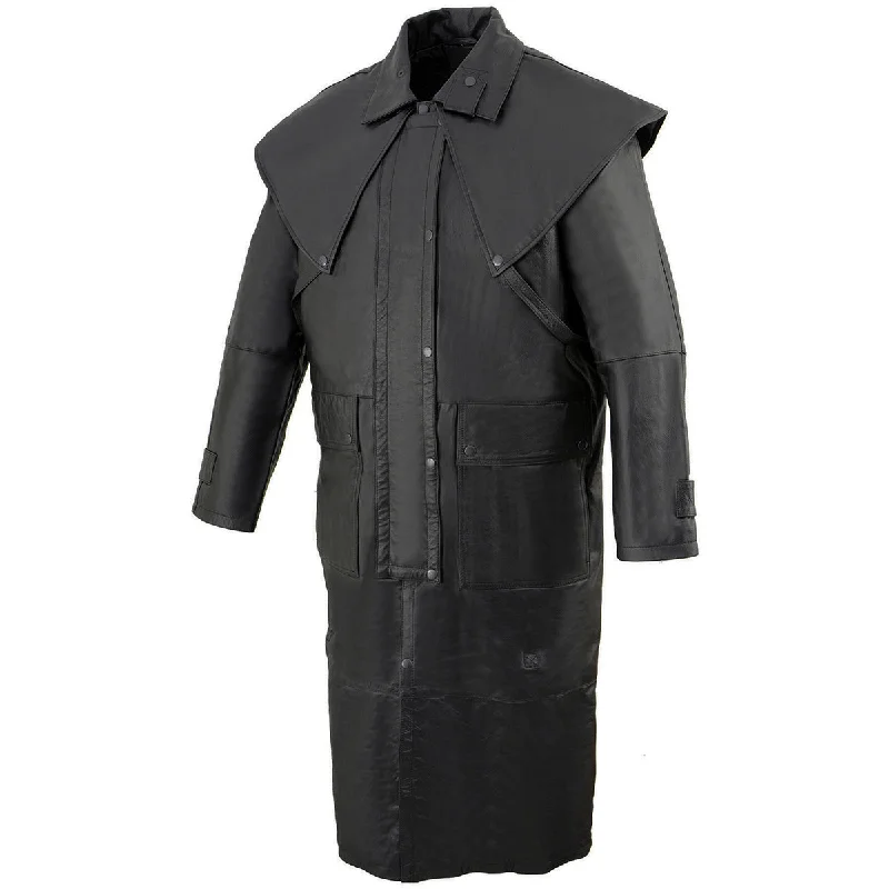 Smart-casual Milwaukee Leather SH910 Men’s Western Inspired Genuine Leather Cowhide Duster with Removable Liner