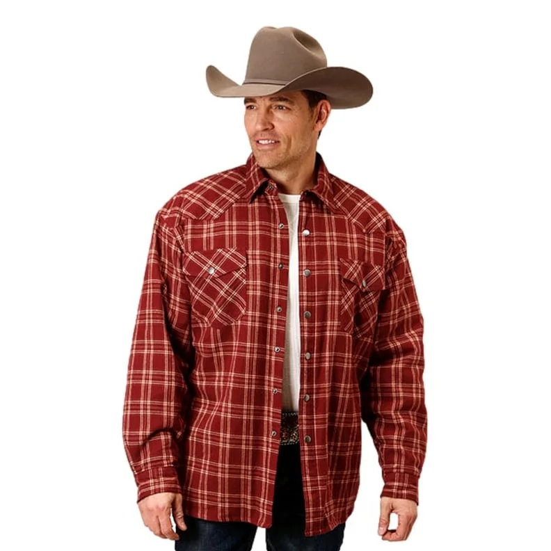 Travel-friendly Roper Western Jacket Mens Shirt Jac Plaid Flannel 03-097-0719-5694 WI