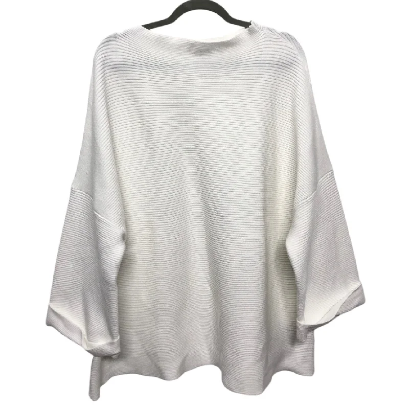 Loose fit top Top 3/4 Sleeve By White Birch In White, Size: 1x