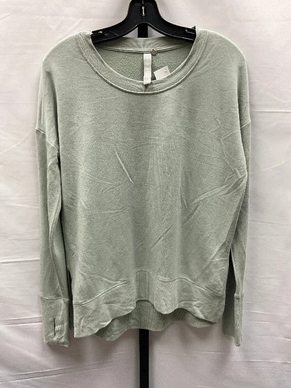 Sporty long sleeve Green Athletic Top Long Sleeve Crewneck Athleta, Size S