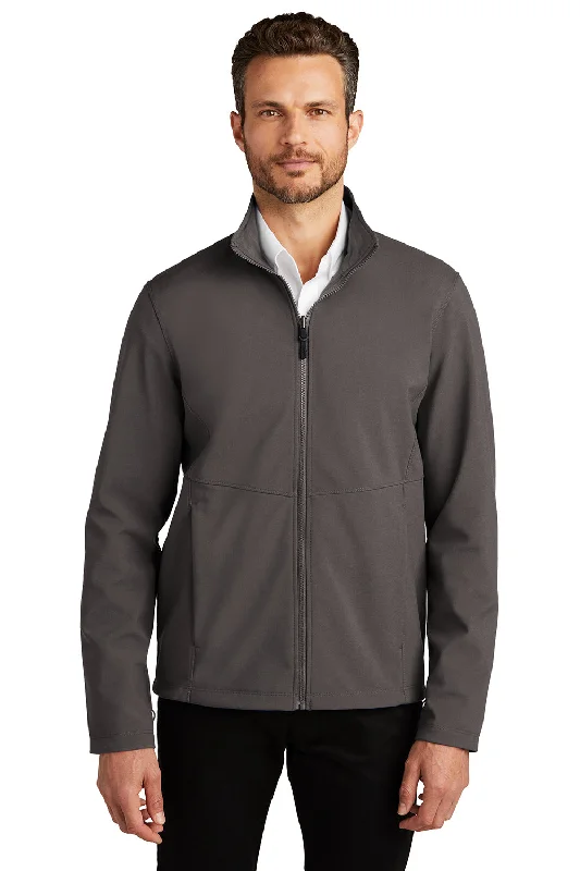 Premium Port Authority Mens Collective Wind & Water Resistant Full Zip Jacket - Graphite Grey