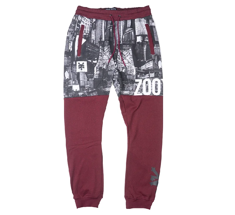 Low-rise ZOO YORK CITY JOGGER PANTS CORDOVAN HTR - ZY31G115