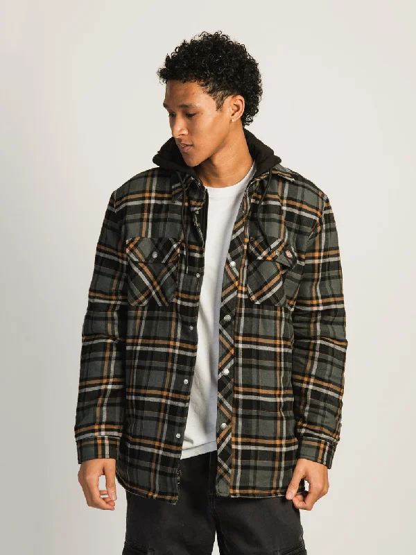 Travel-friendly Men's Hydroshield Flannel Shirt Jacket