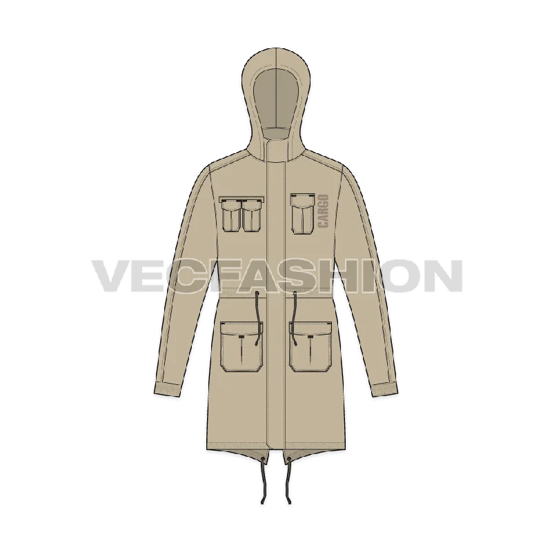 Tech-inspired Mens Fishtail Parka Jacket