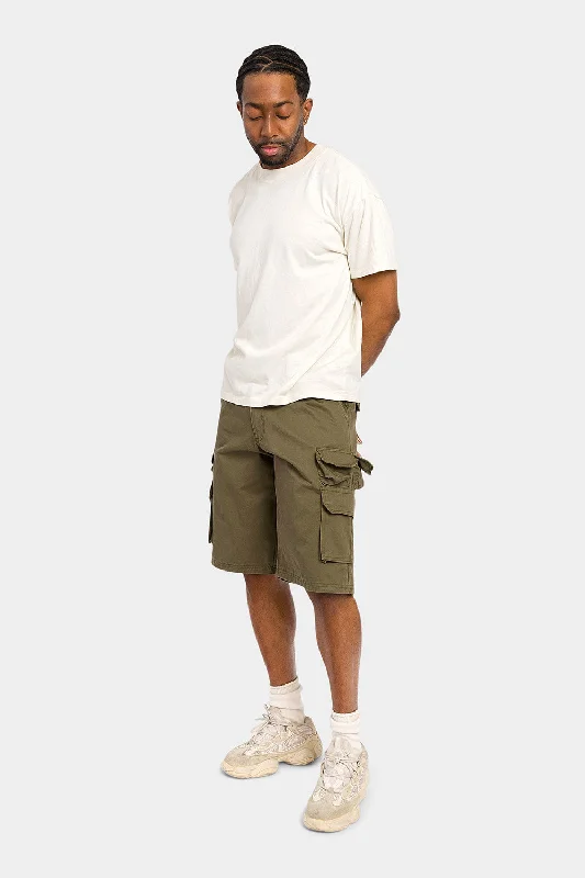 Loose fit Essential Solid Relaxed Fit Chino Cargo Shorts