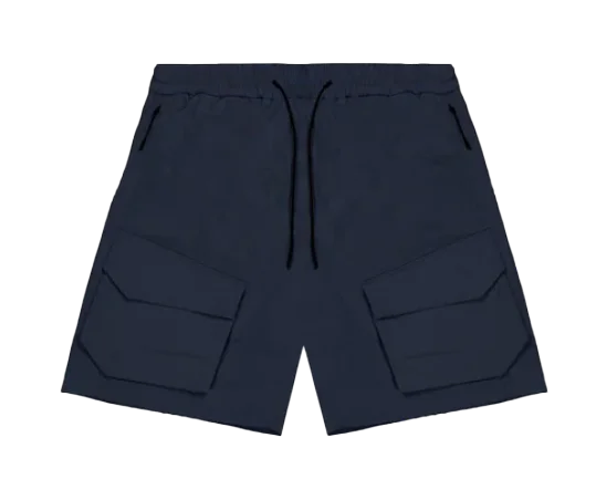 Cuffed pants RICHIE LE NYLON UTILITY SHORTS NAVY - RLC23-054