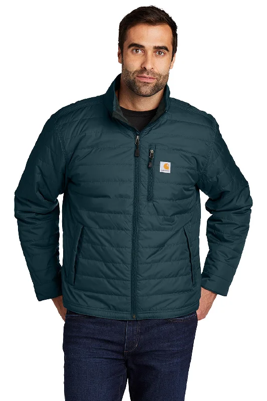 Tech-inspired Carhartt Mens Gilliam Wind & Water Resistant Full Zip Jacket - Navy Blue