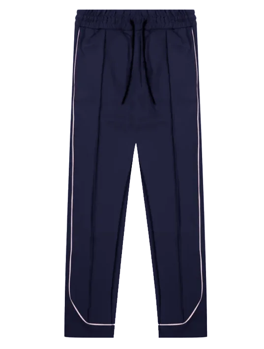 Boxy pants RICHIE LE PLEATED TRACK PANTS NAVY/WHT - RLC-427