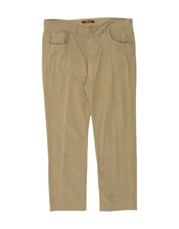 Modern denim CARRERA Mens High Waist Slim Casual Trousers  W40 L30 Beige Cotton