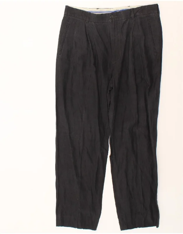 High-rise jeans KENZO Mens Pegged Chino Trousers IT 52 XL W38 L28  Black Cotton