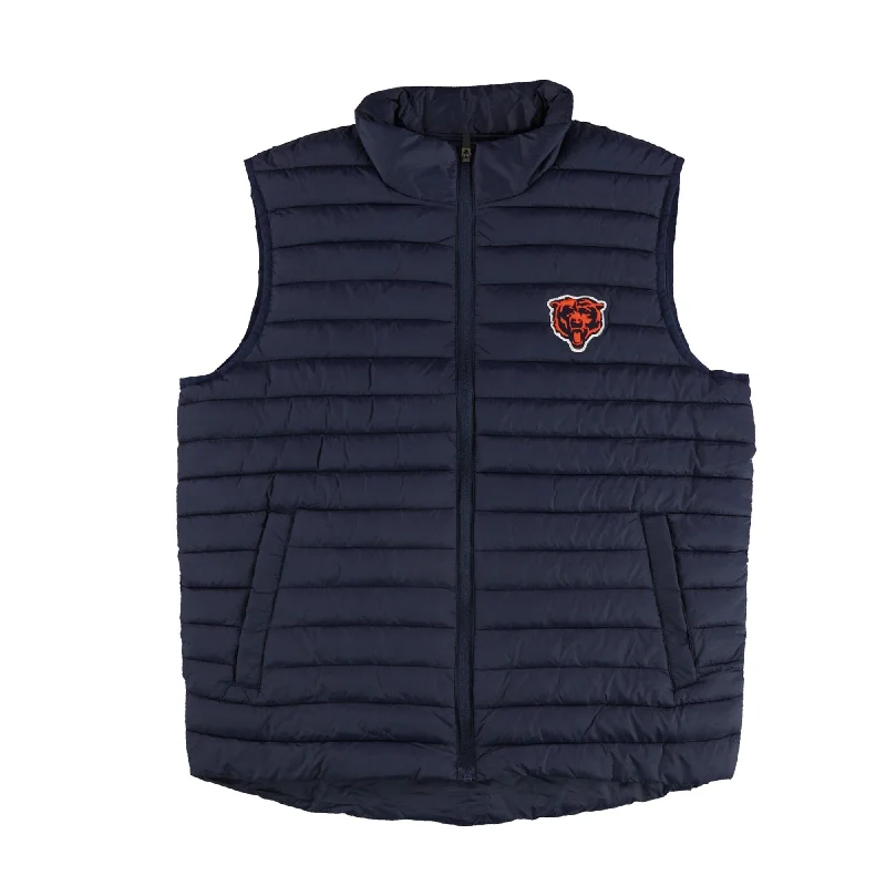 Parka-inspired NFL Mens Chicago Bears Puffer Vest, Blue, Large