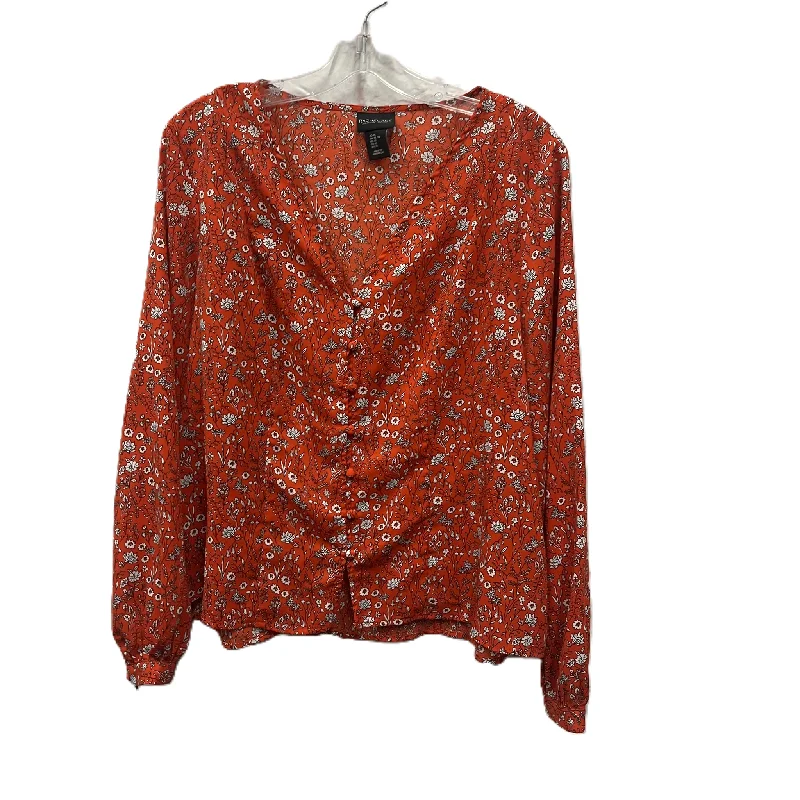 Lightweight long sleeve Top Long Sleeve By Rachel Zoe In Red, Size: Xl