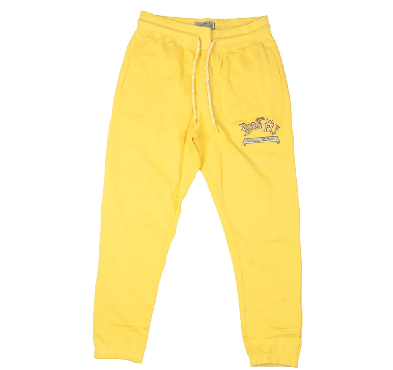 Bootcut pants BORN FLY JOGGER PANTS PALE YELLOW - 2302B4664