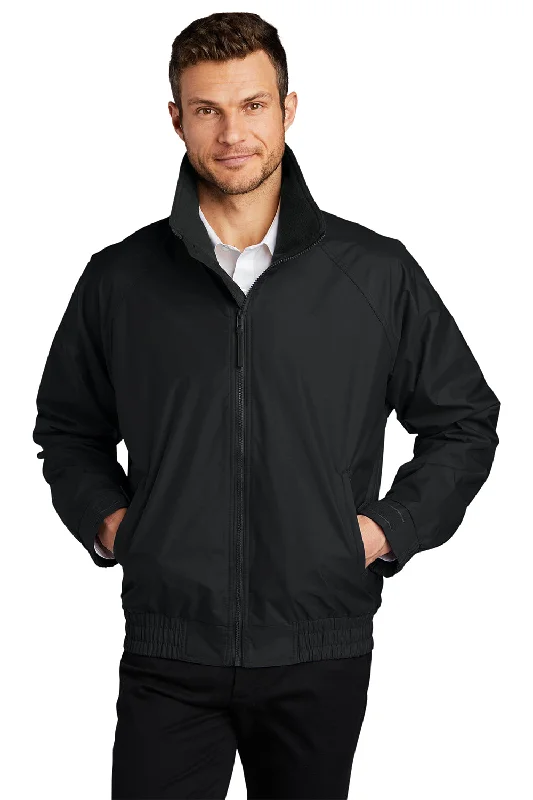 Premium Port Authority Mens Competitor Wind & Water Resistant Full Zip Jacket - True Black