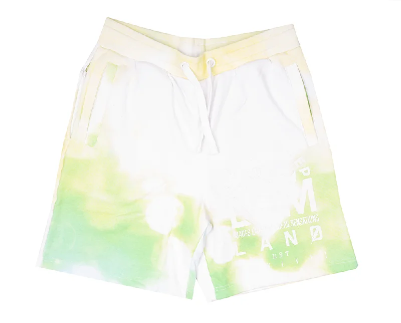 Casual style DREAMLAND TIE DYE SWEAT SHORTS YELLOW - D2302B0787