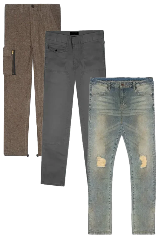 Fitted style RICHIE LE ASSORTED DENIM PANTS MULTI - RLCJ12