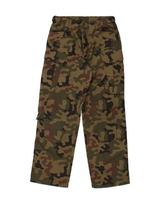 High-rise jeans HELICON TEX Mens Straight Cargo Trousers Small W29 L30 Brown Camouflage