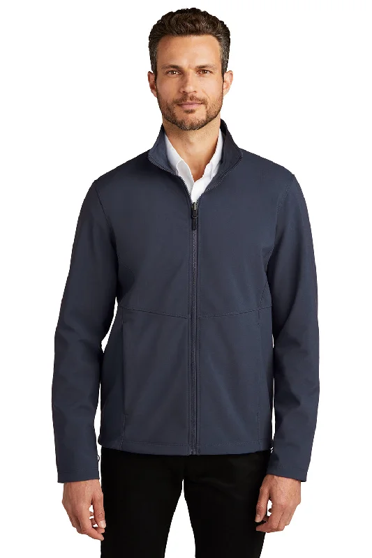 Cozy-layer Port Authority Mens Collective Wind & Water Resistant Full Zip Jacket - River Navy Blue