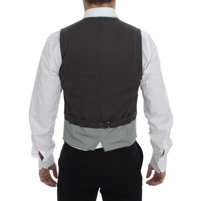 Premium Dolce & Gabbana Elegant Gray Cotton Dress Men's Vest