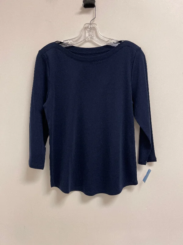 Vintage long sleeve Top Long Sleeve By Chicos In Navy, Size: M