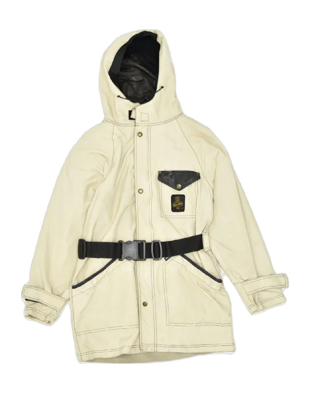 Travel-friendly REFRIGIWEAR Mens Hooded Utility Jacket UK 34 2XS Beige Polyamide