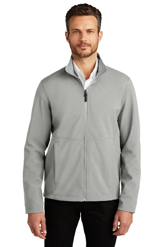 Rugged Port Authority Mens Collective Wind & Water Resistant Full Zip Jacket - Gusty Grey