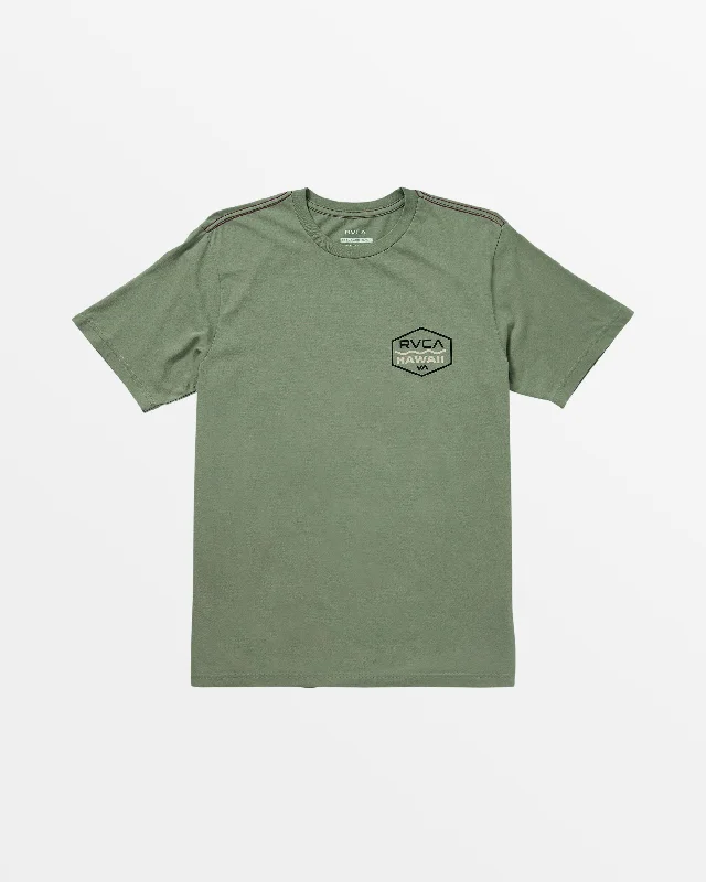 Houndstooth Palm Shield Tee - Jade