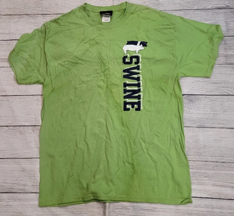 Formal-chic Swine Green Tee