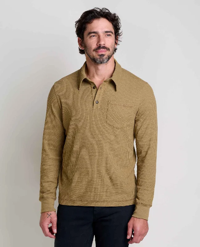 Plaid Framer Long Sleeve Polo